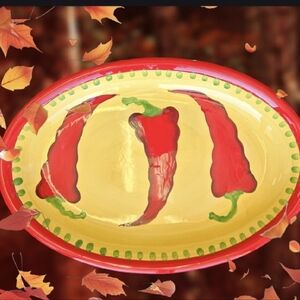 Yellow and Red Dining Set